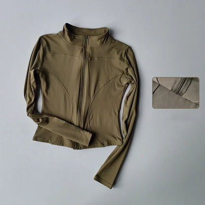 Women's Long Sleeved Zip Up Jacket