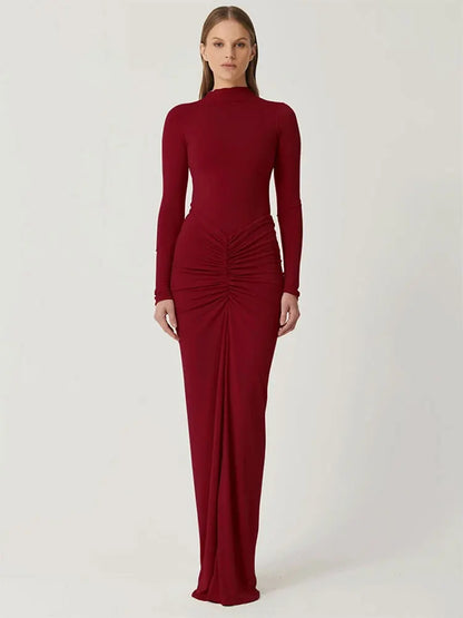 Women's Long Sleeve Slim Knitted Dress