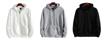 Unisex Blank Zip Up Hoodie