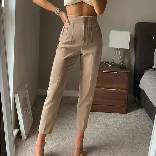 Women's High Waist Office Pants