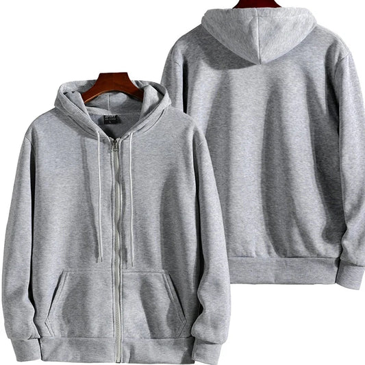 Unisex Blank Zip Up Hoodie