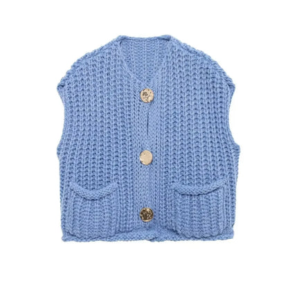 Women's Button Up Sweater Vest