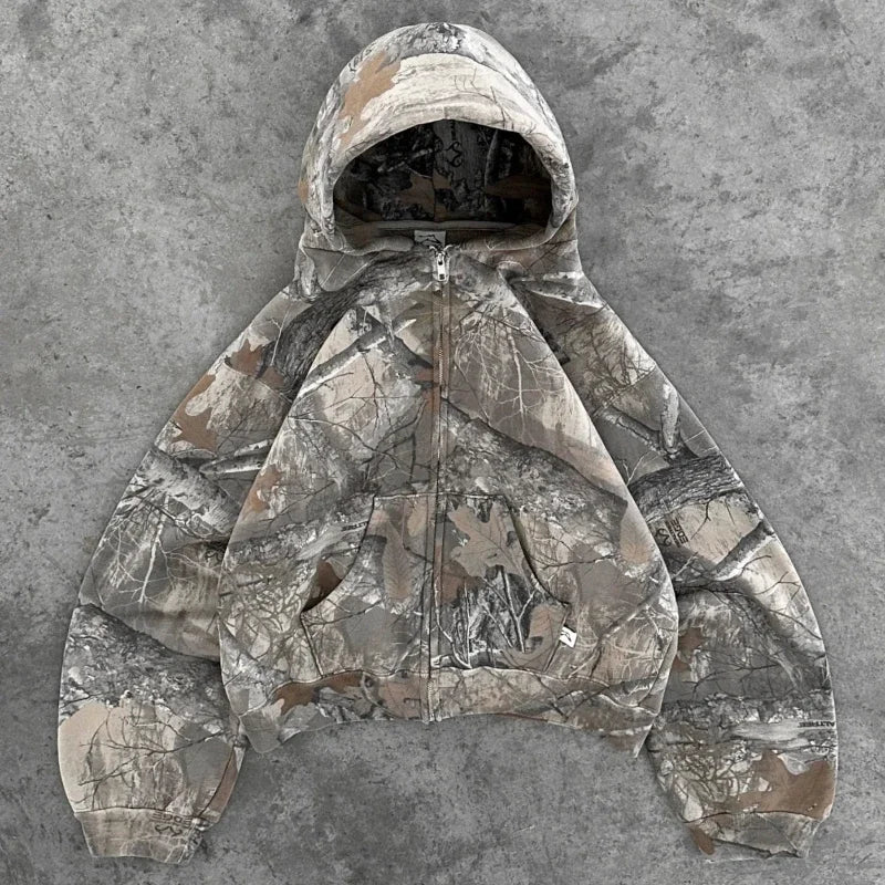 Men's Camouflage Zip Up/Pullover Hoodie