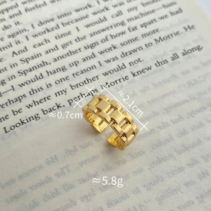Thick Chain Braided Ring