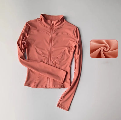 Women's Long Sleeved Zip Up Jacket