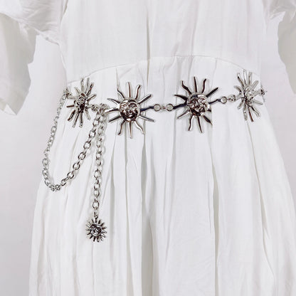 Star Buckle Leather Belt