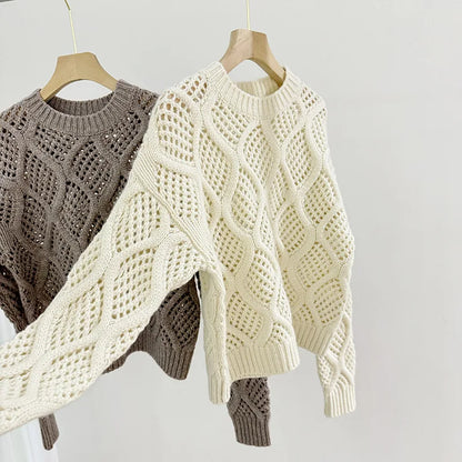 Women's Patterned Knitted Sweater