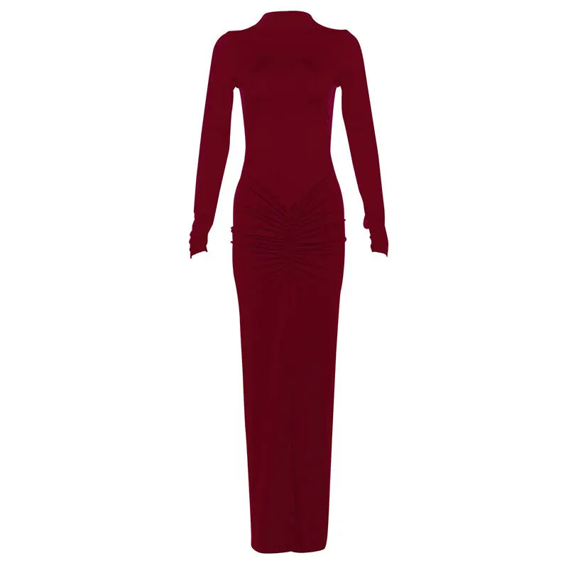 Women's Long Sleeve Slim Knitted Dress