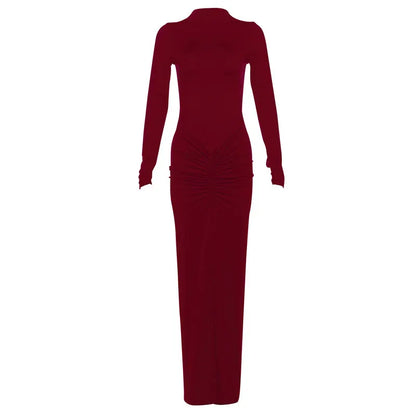 Women's Long Sleeve Slim Knitted Dress