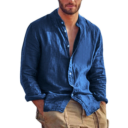 Men's Long Sleeve Linen Shirt