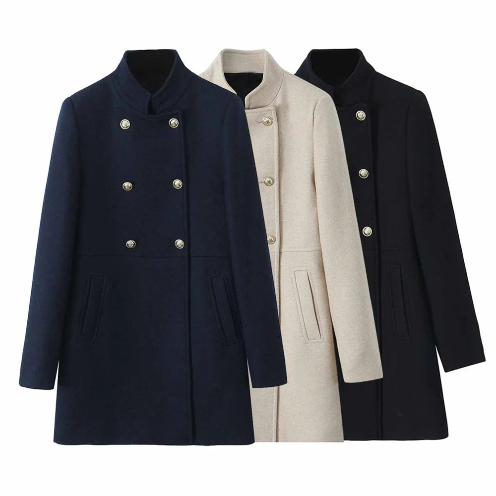 Women's Overlapping Trench Coat