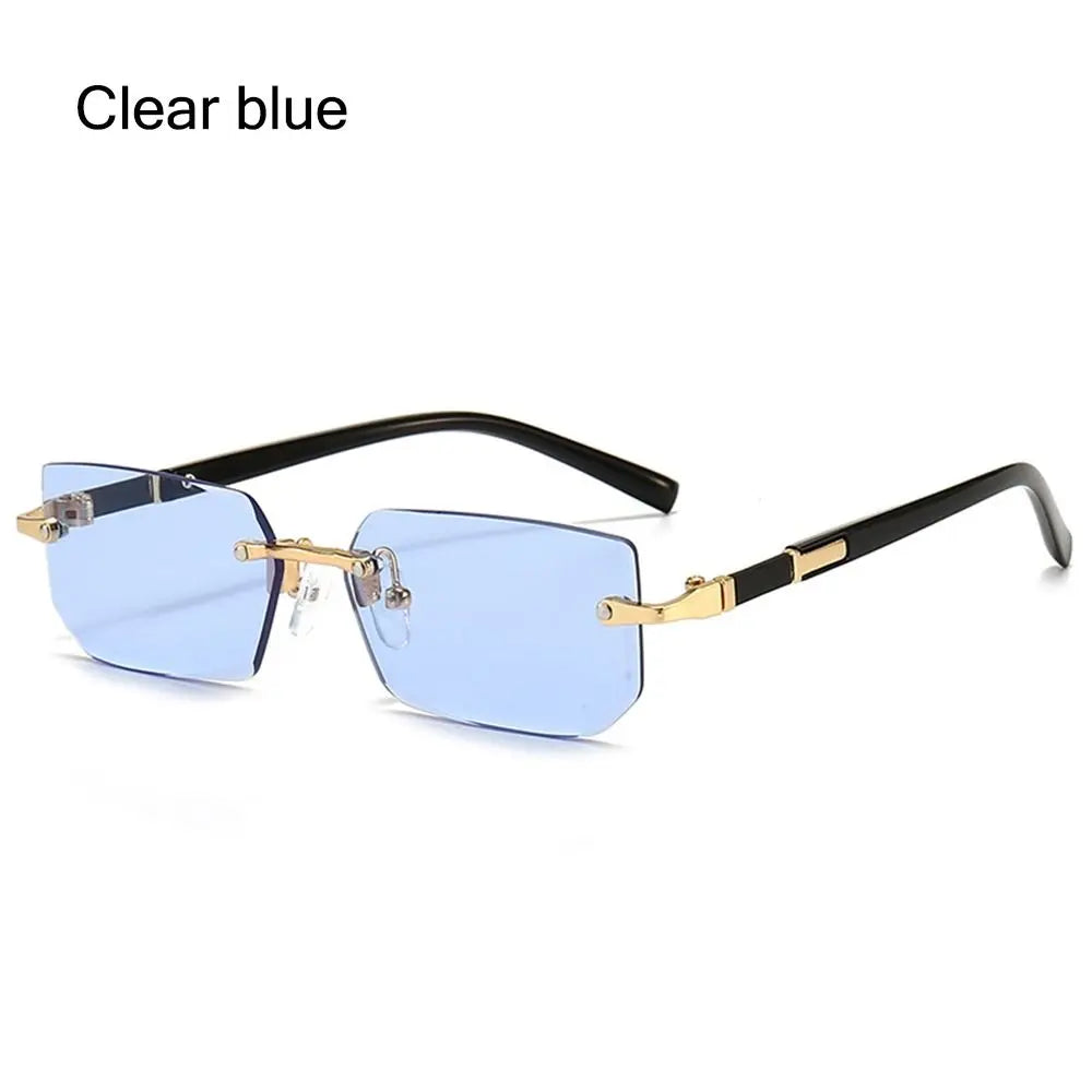 Square Frame Gold Trim Sunglasses