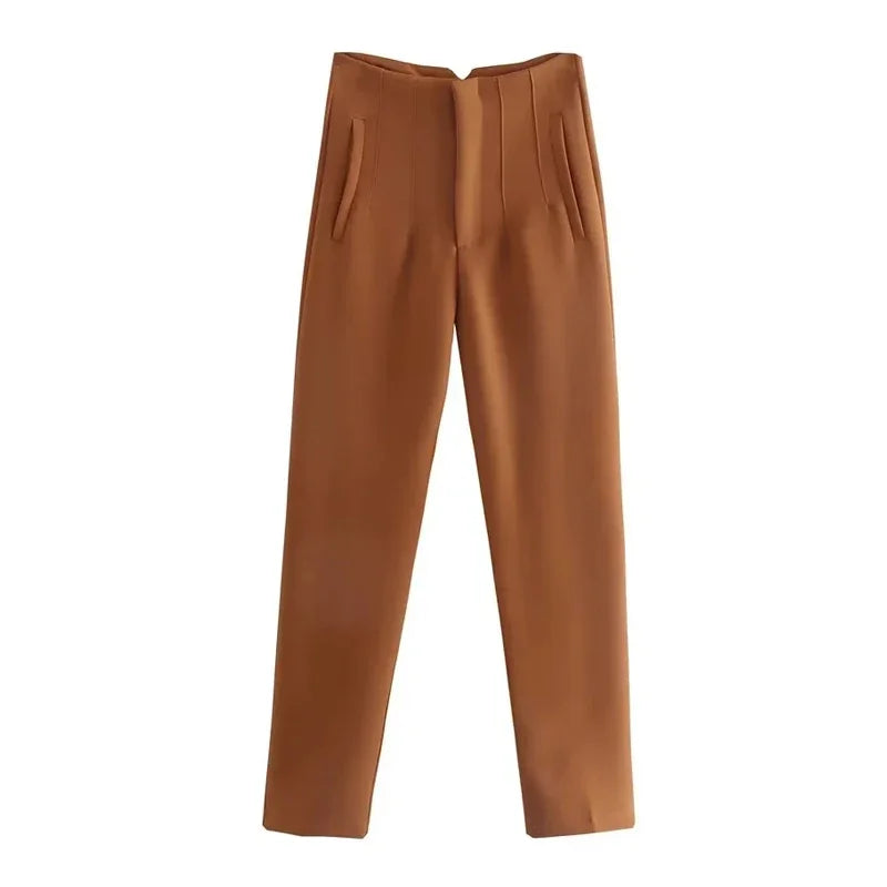 Women's High Waist Office Pants