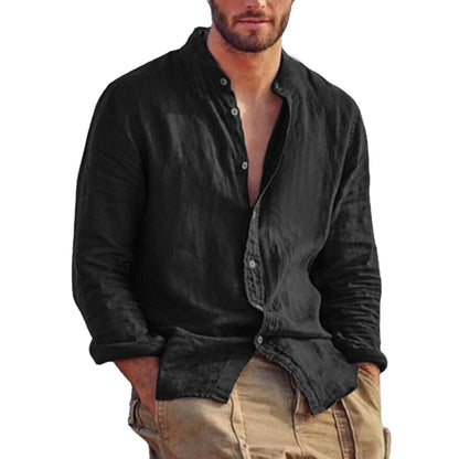 Men's Long Sleeve Linen Shirt