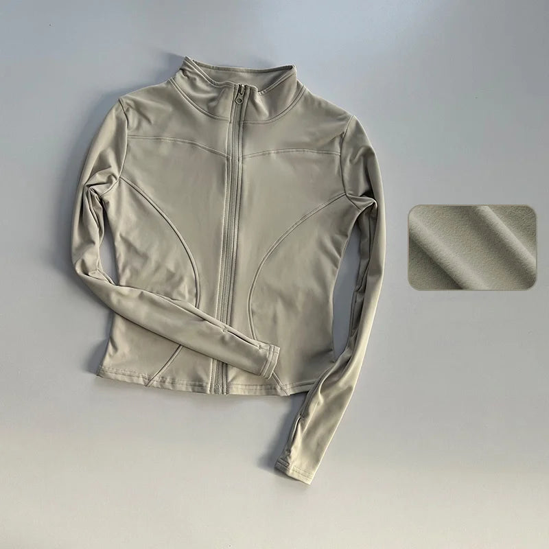Women's Long Sleeved Zip Up Jacket