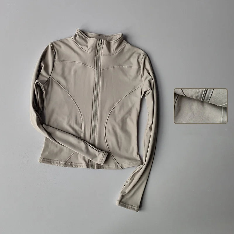 Women's Long Sleeved Zip Up Jacket