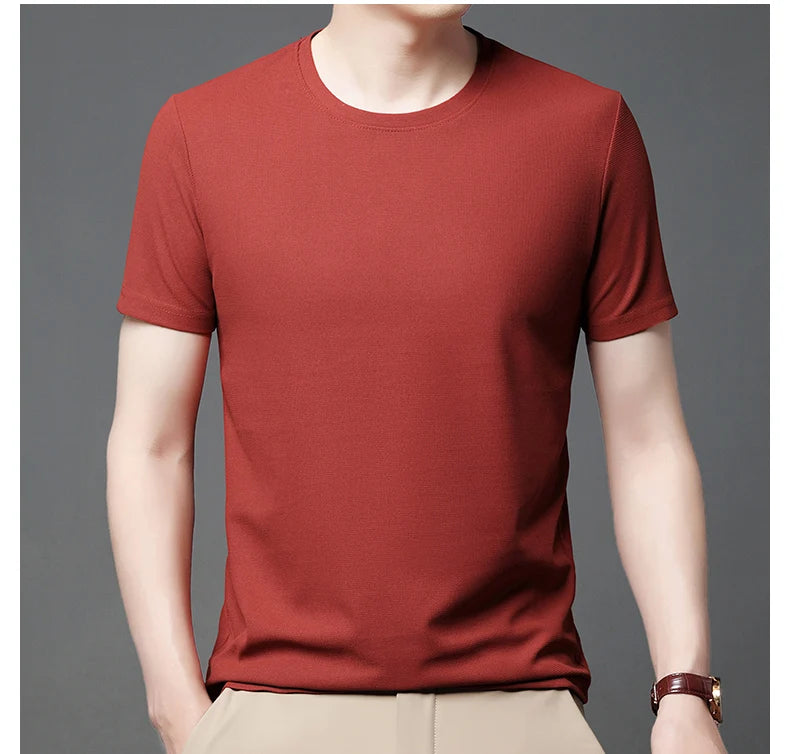 Men's Short Sleeve Waffle Knit Polo Shirt
