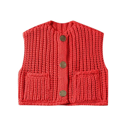 Women's Button Up Sweater Vest