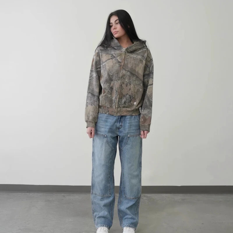 Men's Camouflage Zip Up/Pullover Hoodie