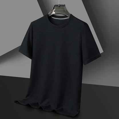 Men's Short Sleeve Waffle Knit Polo Shirt