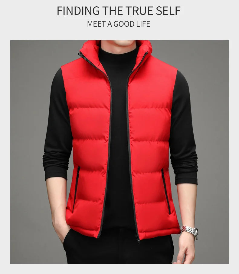 Men's Collared Puffer Vest