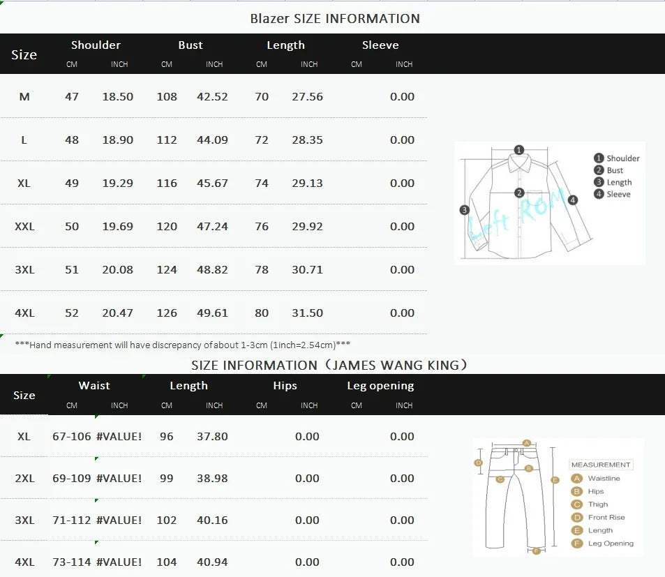Men's 2-Piece Formal Dress Set Shirt + pants