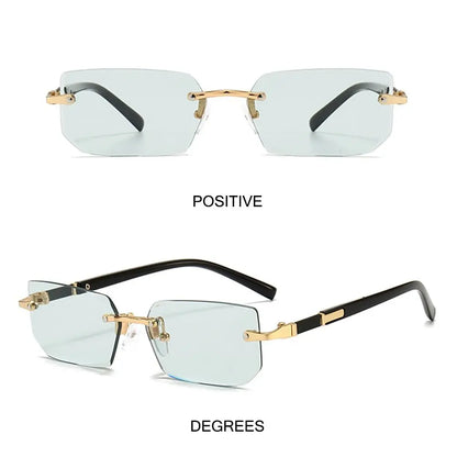 Square Frame Gold Trim Sunglasses