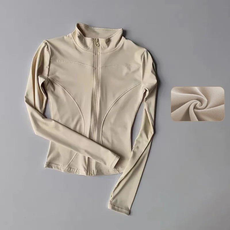 Women's Long Sleeved Zip Up Jacket