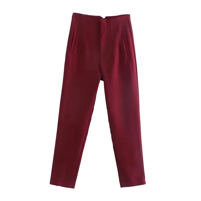Women's High Waist Office Pants