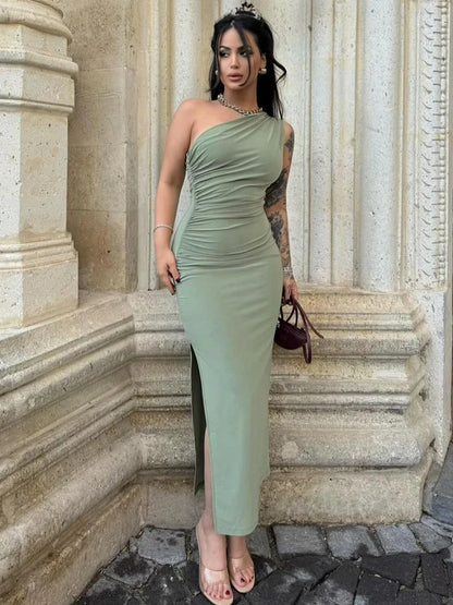 Women's Sleeveless Backless Long Slim Dress