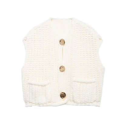 Women's Button Up Sweater Vest