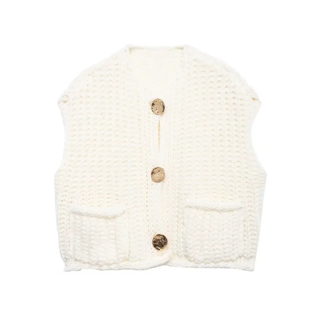 Women's Button Up Sweater Vest