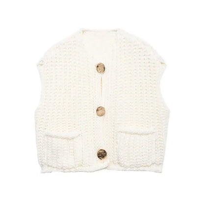 Women's Button Up Sweater Vest