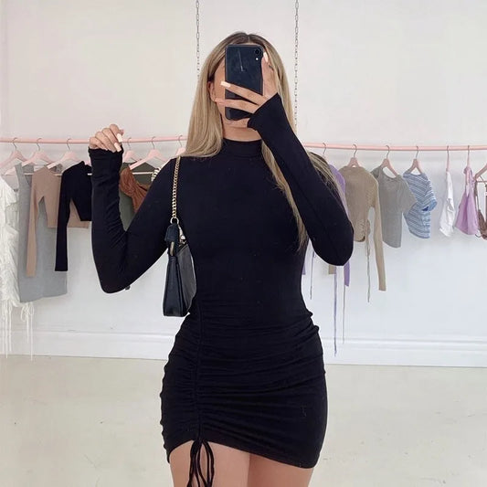 Women's Lace Up Slim Fit Dress
