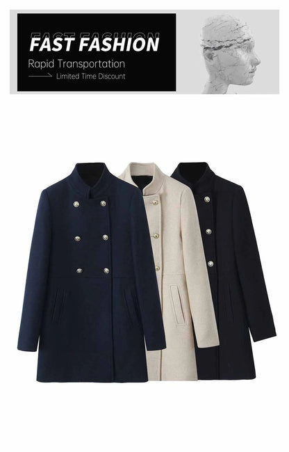 Women's Overlapping Trench Coat