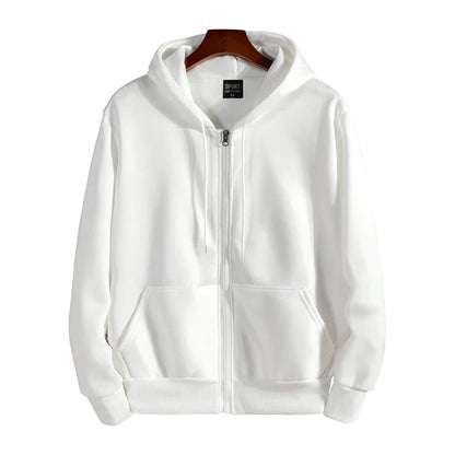 Unisex Blank Zip Up Hoodie