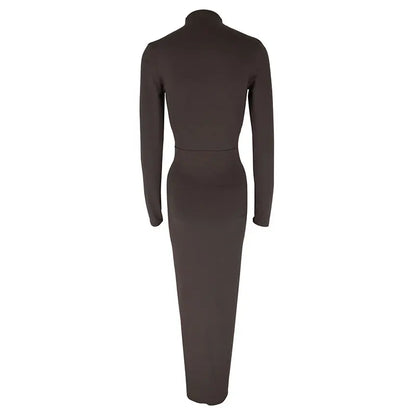 Women's Long Sleeve Slim Knitted Dress